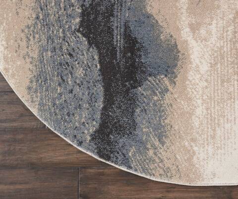 Nourison Maxell Grey Round 53 X 53 Area Rug 805-113876 Image 1