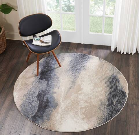 Nourison Maxell Grey Round 53 X 53 Area Rug 805-113876 Image 3