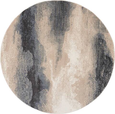 Nourison Maxell Grey Round 53 X 53 Area Rug 805-113876 Image 0