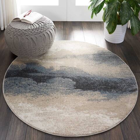 Nourison Maxell Grey Round 310 X 310 Area Rug 805-113879 Image 3