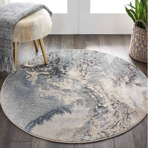 Nourison Maxell Grey Round 310 X 310 Area Rug 805-113881 Image 3