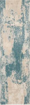 Nourison Maxell Beige Runner 6 to 9 ft Polyester Carpet 113884