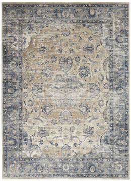 Nourison Malta Blue Rectangle 9x12 ft Polypropylene Carpet 113922