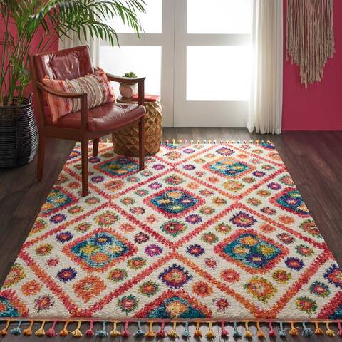 Nourison Moroccan Casbah Beige 67 X 96 Area Rug 805-113943 Image 3