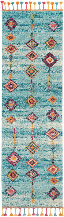 Nourison Moroccan Casbah Blue Runner 22 X 60 Area Rug 805-113947 Image 0