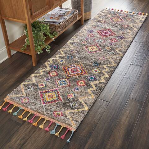 Nourison Moroccan Casbah Grey Runner 23 X 80 Area Rug 805-113977 Image 3