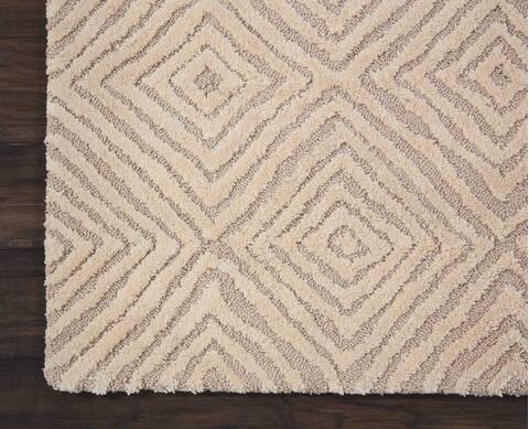 Nourison Modern Deco Beige Runner 23 X 76 Area Rug  805-113996 Image 1