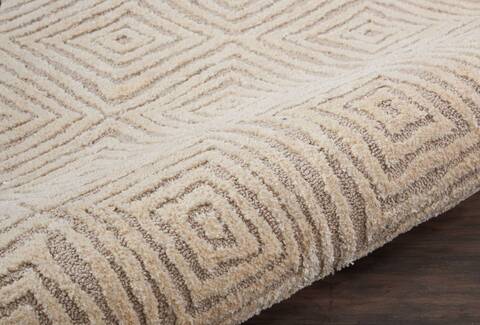 Nourison Modern Deco Beige Runner 23 X 76 Area Rug  805-113996 Image 2