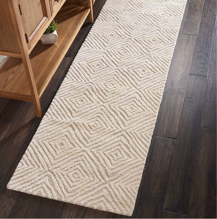Nourison Modern Deco Beige Runner 23 X 76 Area Rug  805-113996 Image 3