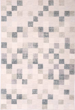 Geometric White Flat Woven 5'0" X 8'0"  Area Rug 301-114000