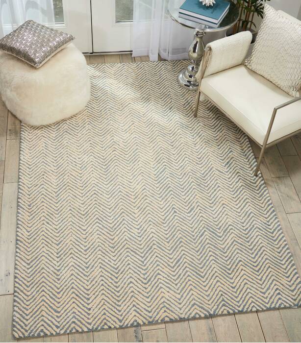Nourison Modern Deco Blue 96 X 130 Area Rug 805-114020 Image 3