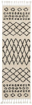 Nourison Moroccan Shag Beige Runner 2'2" X 8'1" Area Rug  805-114041