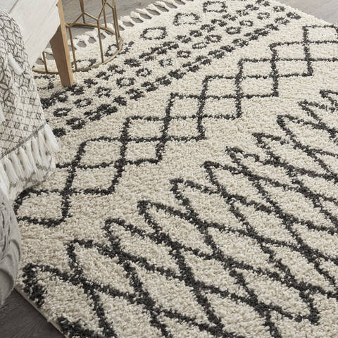 Nourison Moroccan Shag White 53 X 711 Area Rug 805-114042 Image 4