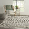 Nourison Moroccan Shag White 53 X 711 Area Rug  805-114042 Thumb 6