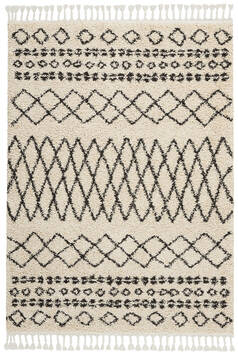 Nourison Moroccan Shag White 5'3" X 7'11" Area Rug  805-114042