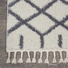 Nourison Moroccan Shag White 92 X 126 Area Rug  805-114055 Thumb 1