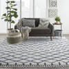 Nourison Moroccan Shag White 92 X 126 Area Rug 805-114055 Thumb 3