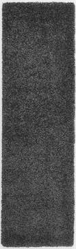 Nourison Malibu Shag Grey Runner 6 to 9 ft Polypropylene Carpet 114060