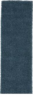 Nourison Malibu Shag Blue Runner 6 to 9 ft Polypropylene Carpet 114061