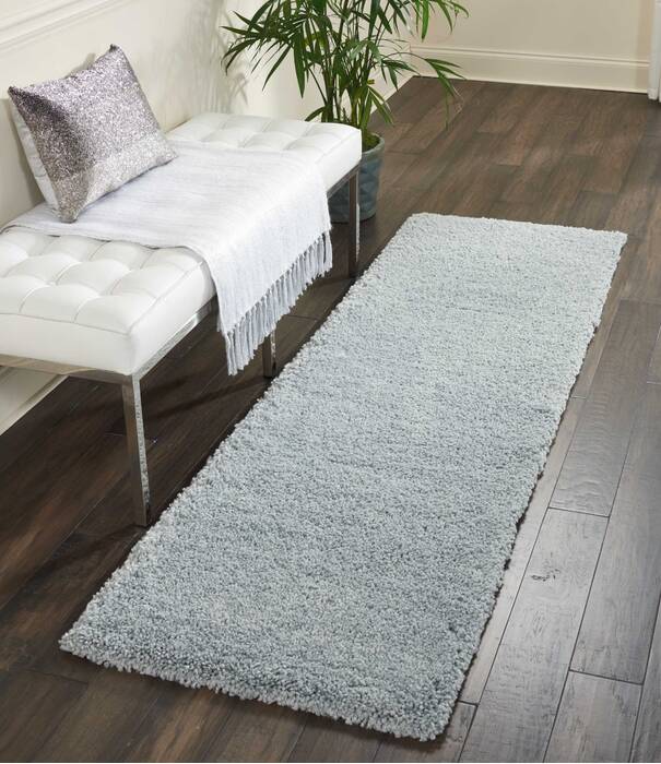 Nourison Malibu Shag Grey Runner 22 X 910 Area Rug 805-114063 Image 3
