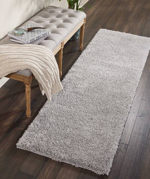 Nourison Malibu Shag Grey Runner 22 X 910 Area Rug 805-114066 Image 3