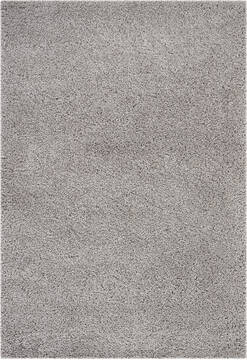 Nourison Malibu Shag Grey Rectangle 4x6 ft Polypropylene Carpet 114107