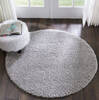 Nourison Malibu Shag Grey Round 40 X 40 Area Rug  805-114108 Thumb 4