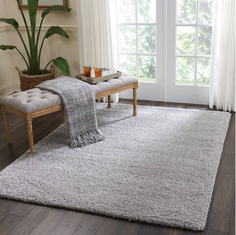 Nourison Malibu Shag Grey 53 X 73 Area Rug 805-114109 Image 3