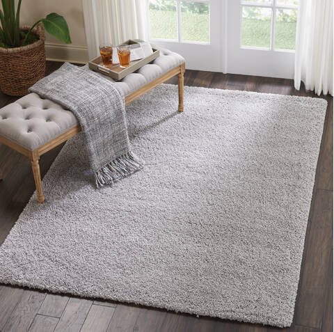 Nourison Malibu Shag Grey 53 X 73 Area Rug 805-114109 Image 4