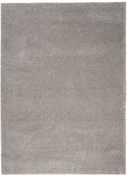 Nourison Malibu Shag Grey Rectangle 5x7 ft Polypropylene Carpet 114109