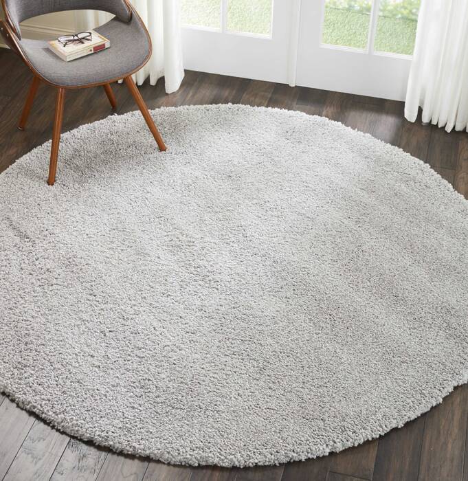 Nourison Malibu Shag Grey Round 67 X 67 Area Rug 805-114110 Image 3