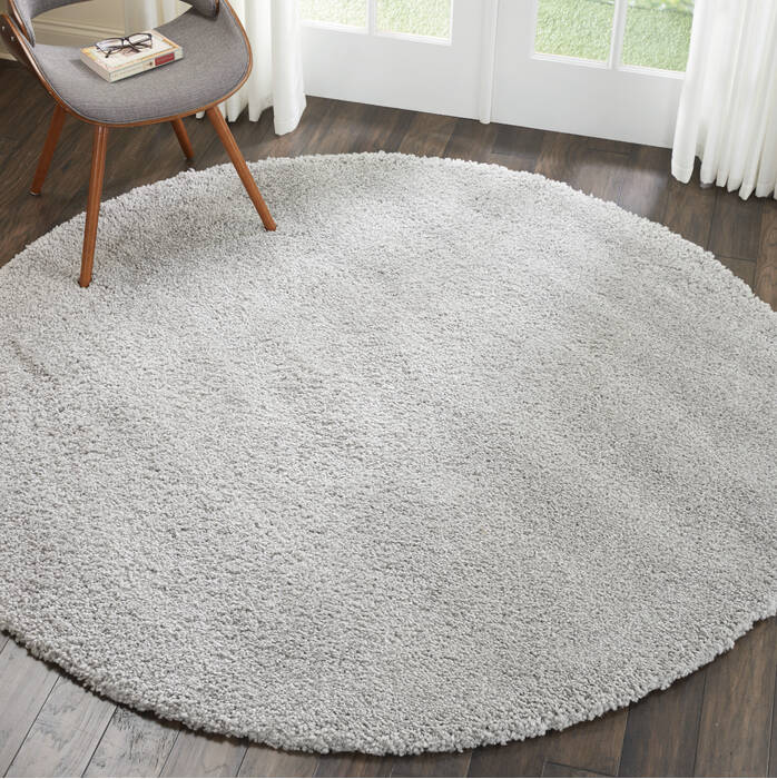 Nourison Malibu Shag Grey Round 67 X 67 Area Rug 805-114110 Image 4