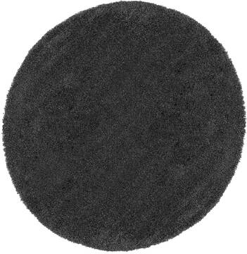 Nourison Malibu Shag Grey Round 4 ft and Smaller Polypropylene Carpet 114120