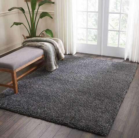 Nourison Malibu Shag Grey 53 X 73 Area Rug 805-114121 Image 3