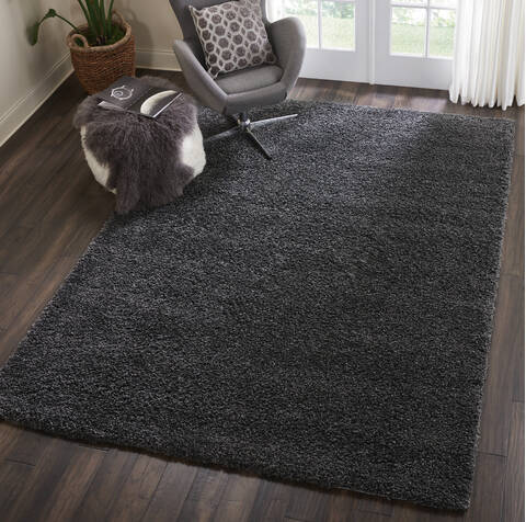 Nourison Malibu Shag Grey 67 X 96 Area Rug 805-114124 Image 4