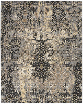 Nourison Majestic Black Rectangle 8x10 ft Wool Carpet 114155