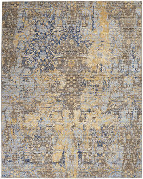 Nourison Majestic Beige Rectangle 10x13 ft Wool Carpet 114158