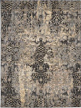Nourison Majestic Black Rectangle 8x11 ft Wool Carpet 114160
