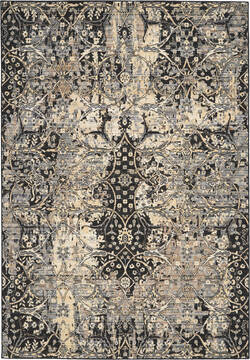 Nourison Majestic Black Rectangle 6x9 ft Wool Carpet 114161