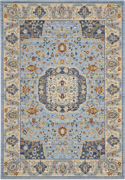 Nourison Majestic Blue Rectangle 6x9 ft Wool Carpet 114168