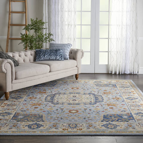 Nourison Majestic Blue 86 X 116 Area Rug 805-114169 Image 3