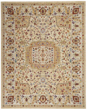 Nourison Majestic Grey Rectangle 10x13 ft Wool Carpet 114171