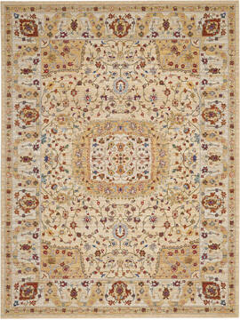 Nourison Majestic Grey Rectangle 8x11 ft Wool Carpet 114172