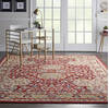 Nourison Majestic Red 79 X 99 Area Rug  805-114174 Thumb 3