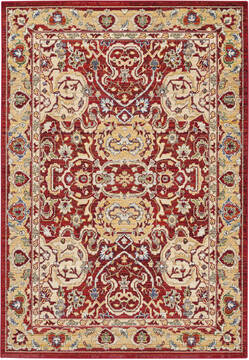 Nourison Majestic Red Rectangle 6x9 ft Wool Carpet 114175