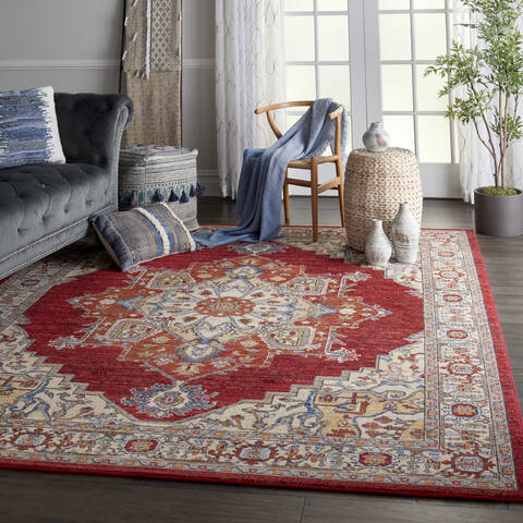 Nourison Majestic Red 86 X 116 Area Rug 805-114180 Image 5