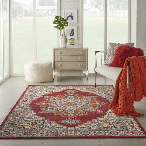 Nourison Majestic Red 56 X 80 Area Rug 805-114181 Image 3