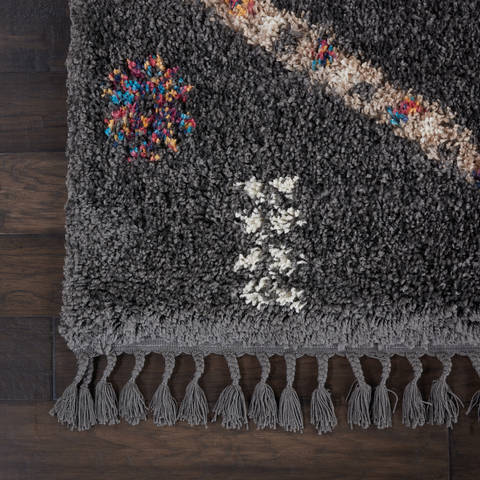 Nourison NORDIC SHAG Grey 90 X 120 Area Rug 805-114186 Image 4