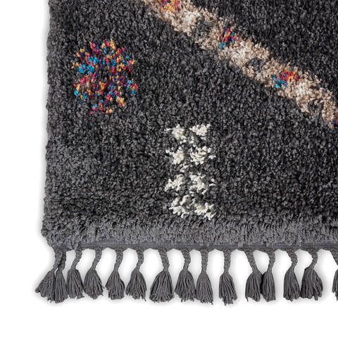 Nourison NORDIC SHAG Grey 90 X 120 Area Rug 805-114186 Image 5