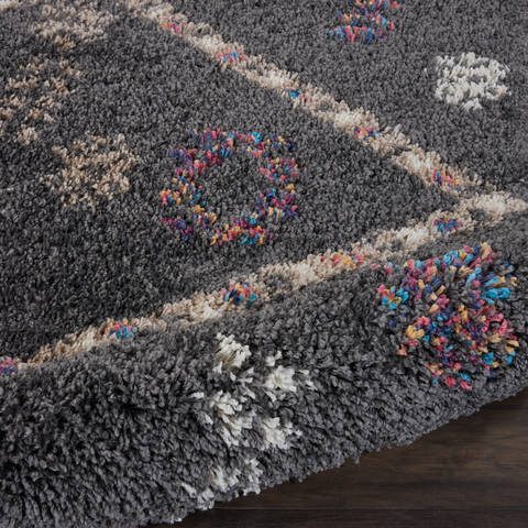 Nourison NORDIC SHAG Grey 90 X 120 Area Rug 805-114186 Image 6